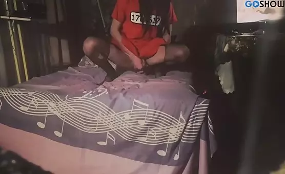 Crossdresser Exposes the Crotch for Dildo Pleasure
